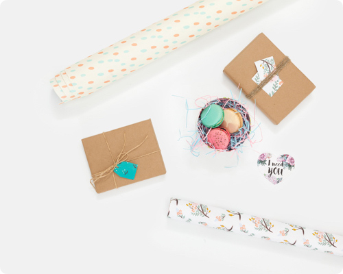 Wrapping paper and parcels