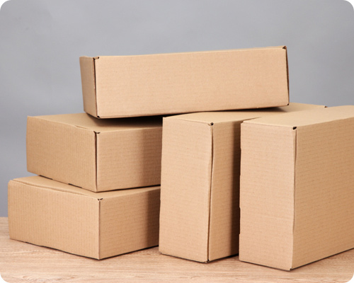 Pile of parcels on a desk