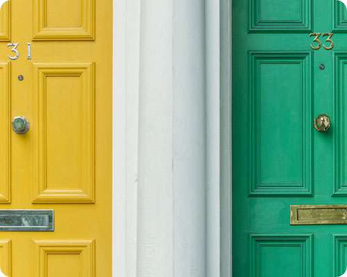 Yellow front door